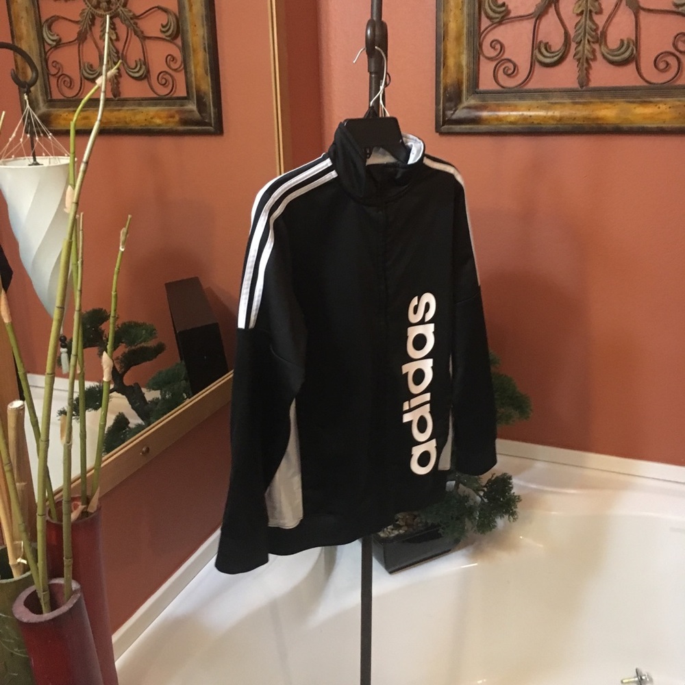 Black adidas boys sweater